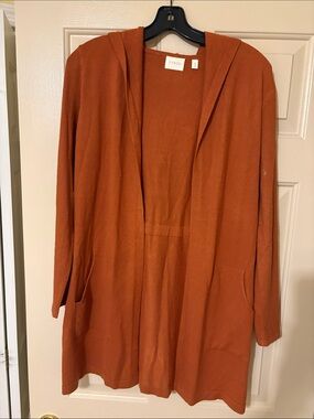Cyrus Women's Hooded Rust Swim Coverup with Pockets